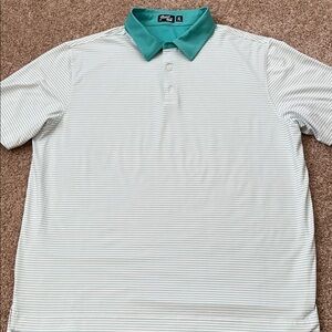 Men's Polo Shirt with Teal Collar